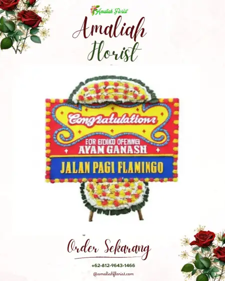 Sewa Papan Bunga Batu Putih